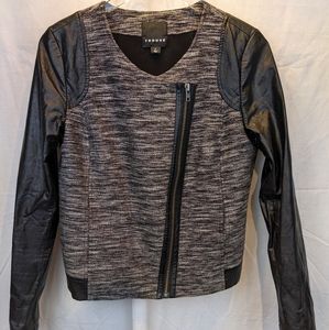 ❌SOLD❌ Trouvé Nordstrom Moto Jacket Faux Leather Sleeves